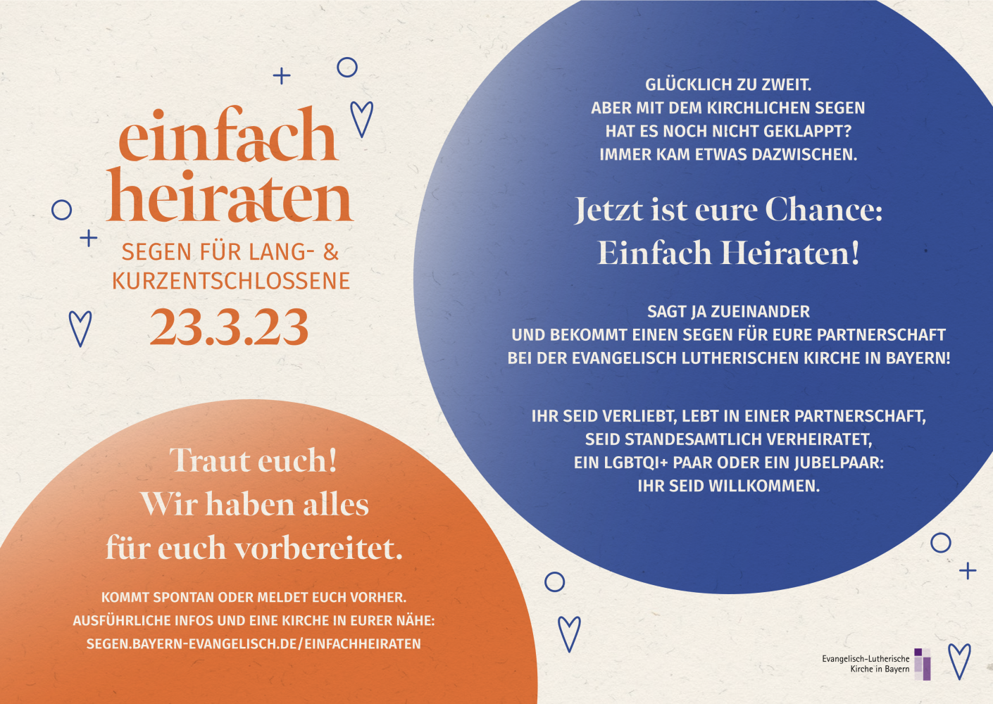 Werbeflyer für die Aktion "Einfach Heiraten"